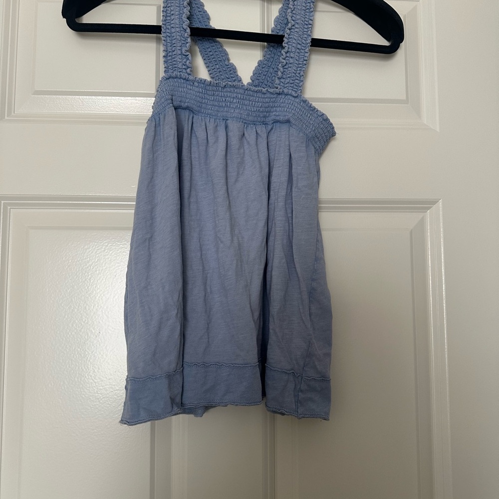 Pilcro Textured Blue Knit Top